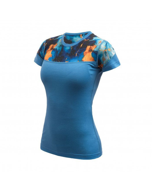 Дамска Термотениска от 100% Мериносова Вълна Sensor Merino Impress (Къс Ръкав) – Blue Universe Дамска Термотениска от 100% Мериносова Вълна Sensor Merino Impress (Къс Ръкав) – Blue Universe